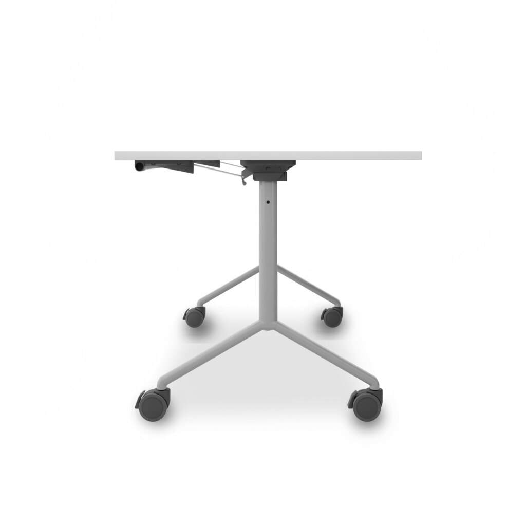 Geramöbel Klapptisch auf Rollen, BxT 1.600 x 800 mm, weiß Produktabbildung: Geramöbel Klapptisch auf Rollen, BxT 1.600 x 800 mm, weiß