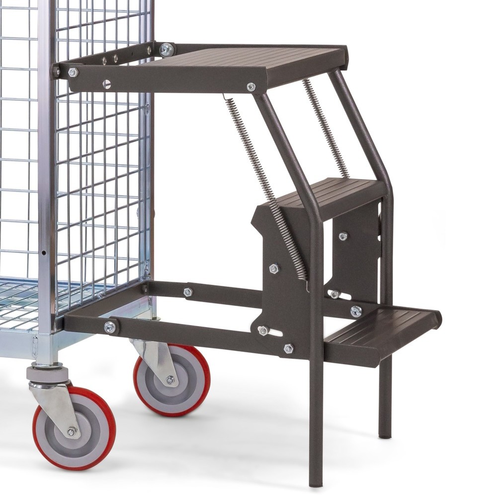 Produktabbildung: Klapptritt-Erweiterungs-Set für Ameise® Kommissionierwagen AK-M, inkl. Griffe