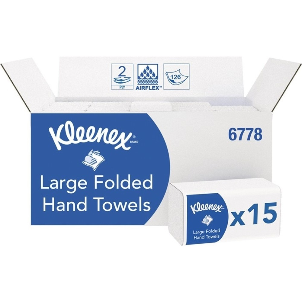 Produktabbildung: KLEENEX Falttuch KLEENEX® 6778 2-lagig weiß