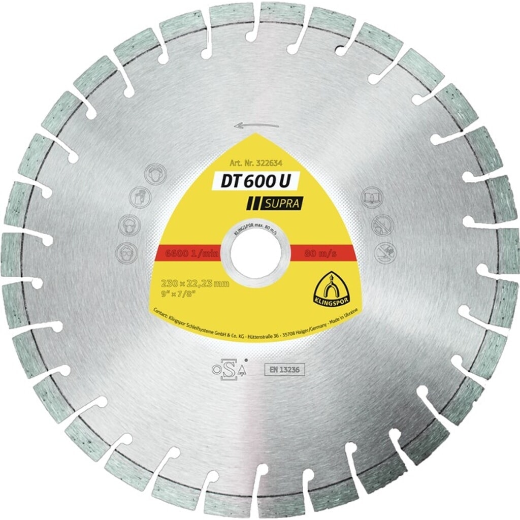 KLINGSPOR Diamanttrennscheibe DT 600 U Supra