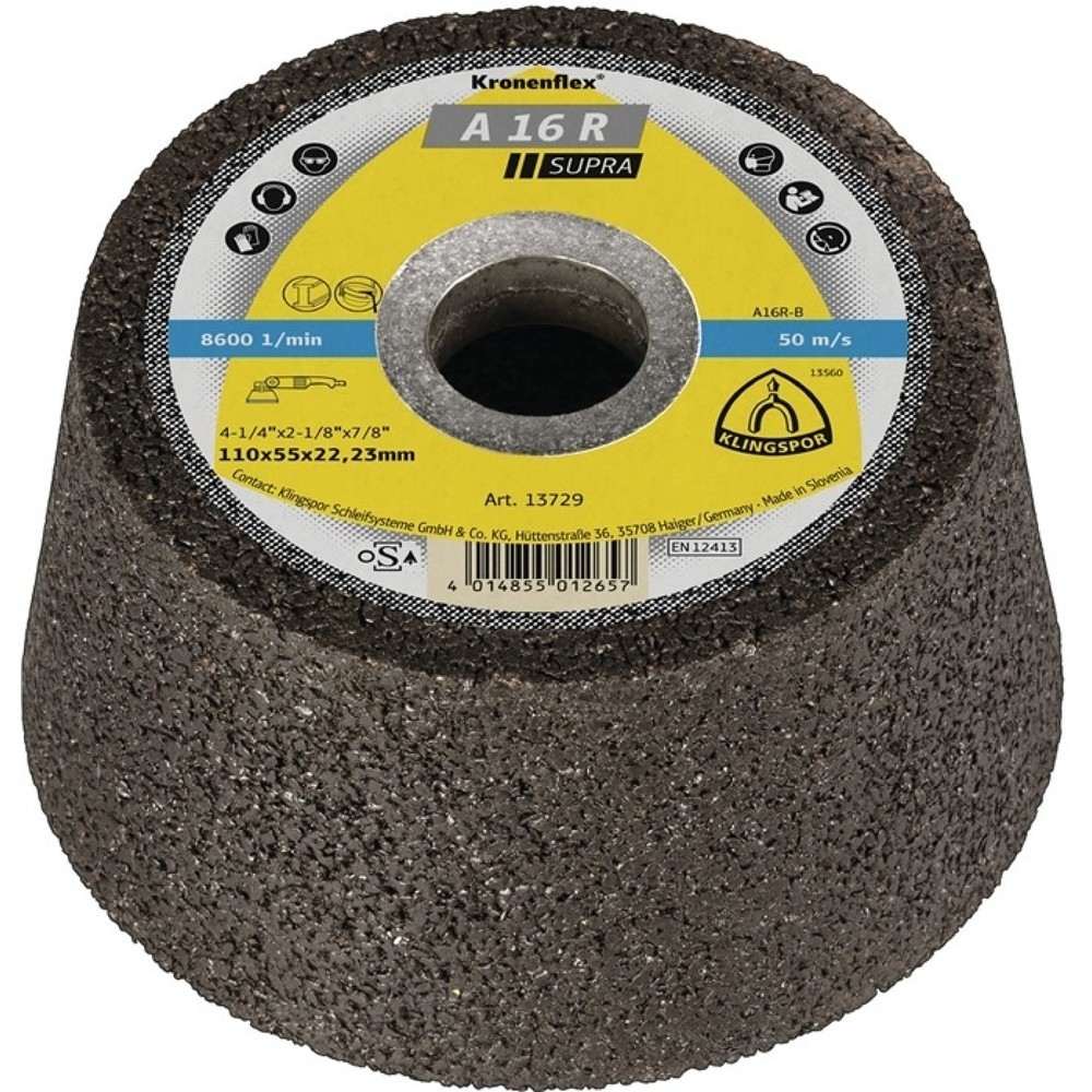 Produktabbildung: KLINGSPOR Schleiftopf A16 R 100/55mm STA 16 Bohr.22,23mm