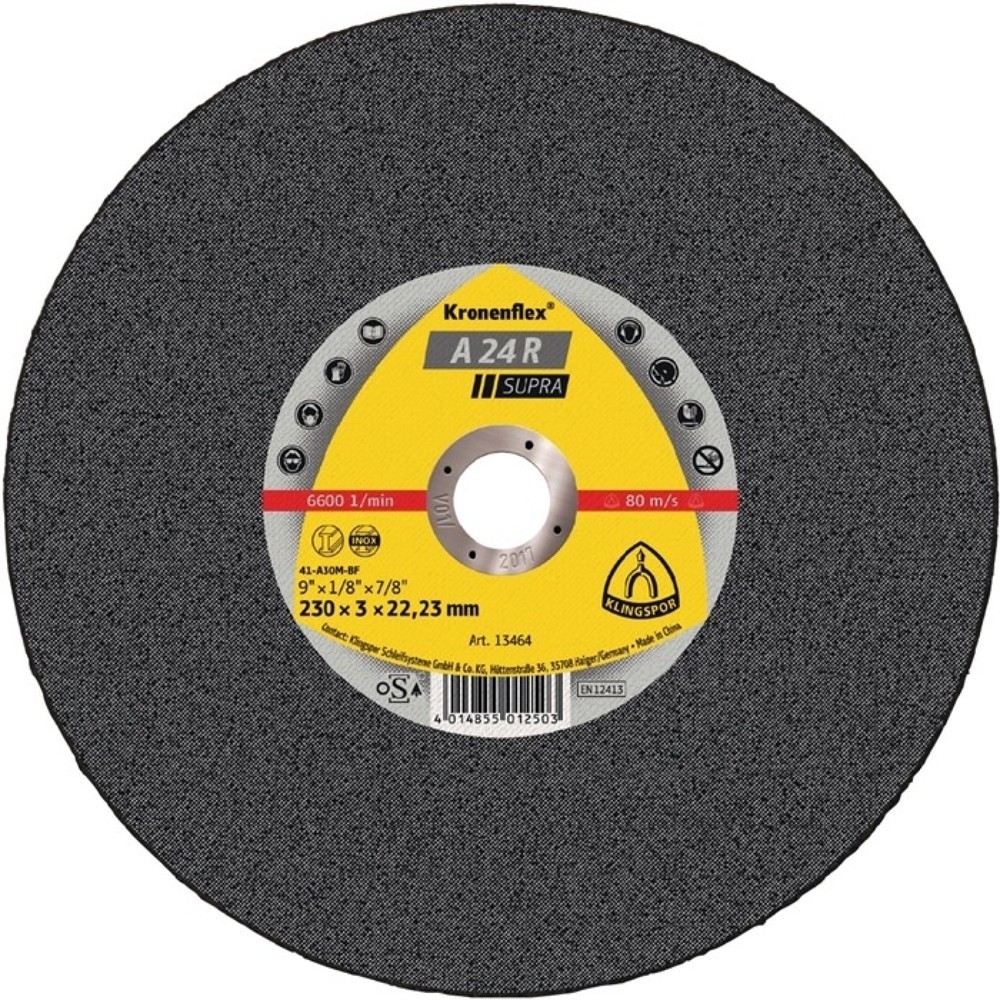 Produktabbildung: KLINGSPOR Trennscheibe A 24 R Supra D115x2,5mm gekr.STA Bohr.22,23mm