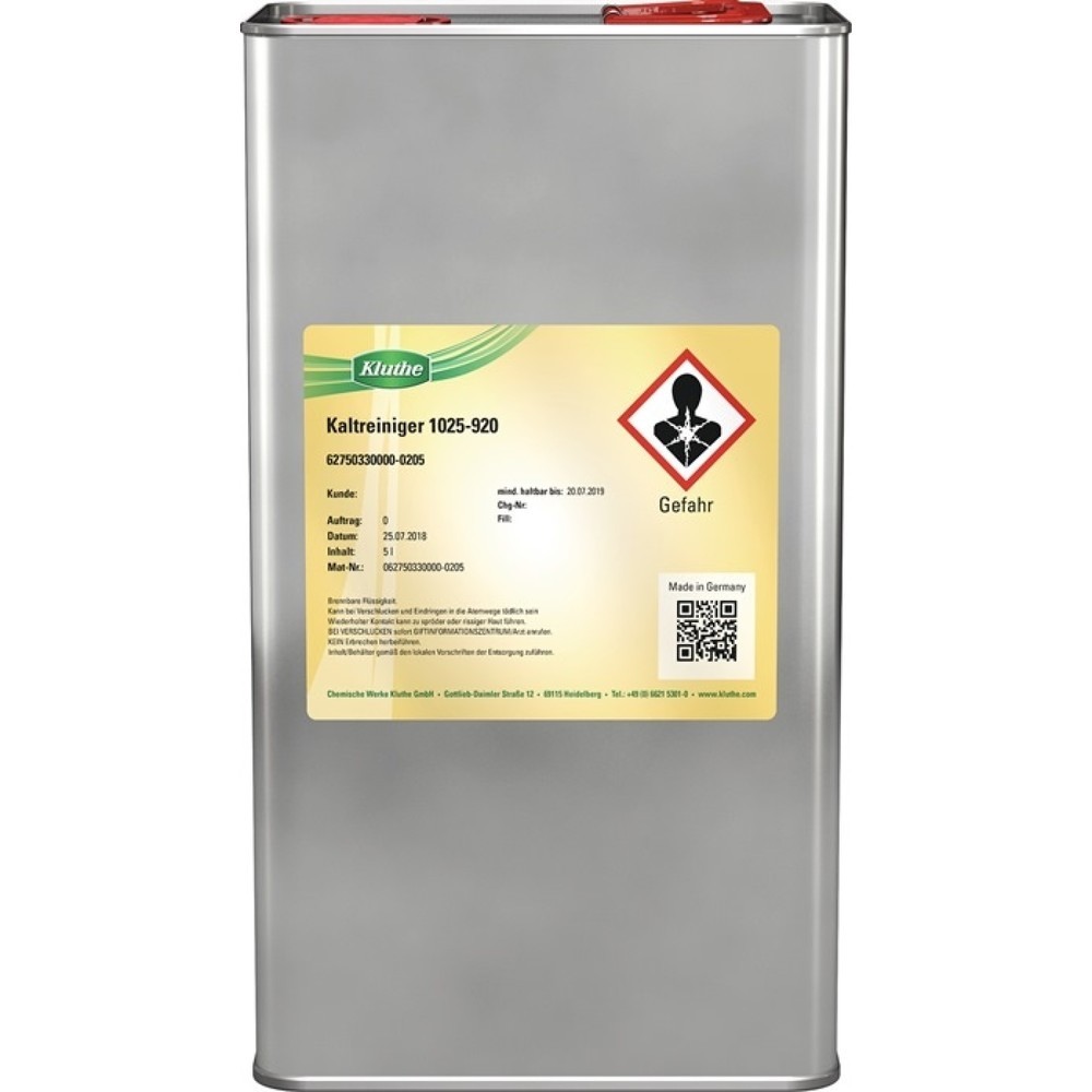 Produktabbildung: KLUTHE Kaltreiniger, geruchsneutral, 5 l, Kanister