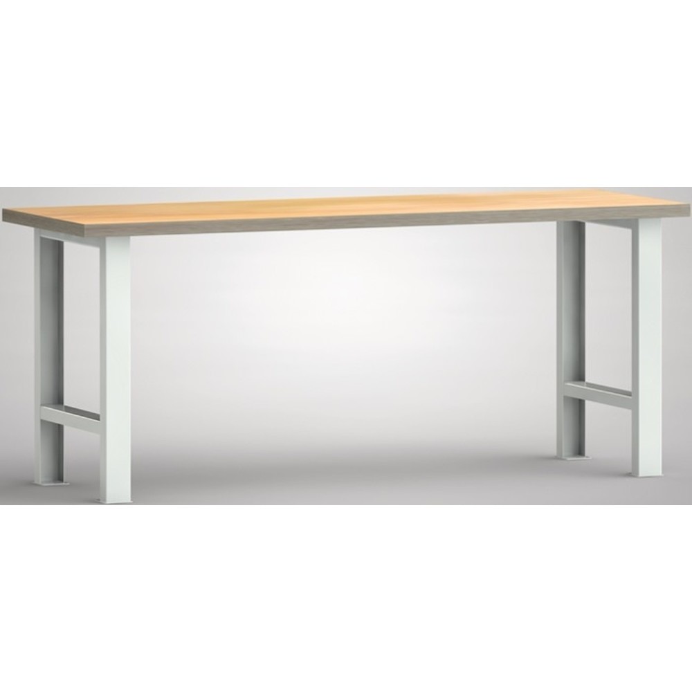 Produktabbildung: KLW-LUTZ Betriebseinrichtungen Werkbank, lichtgrau, RAL 7035, B2000xT700xH840mm Buche Multiplex