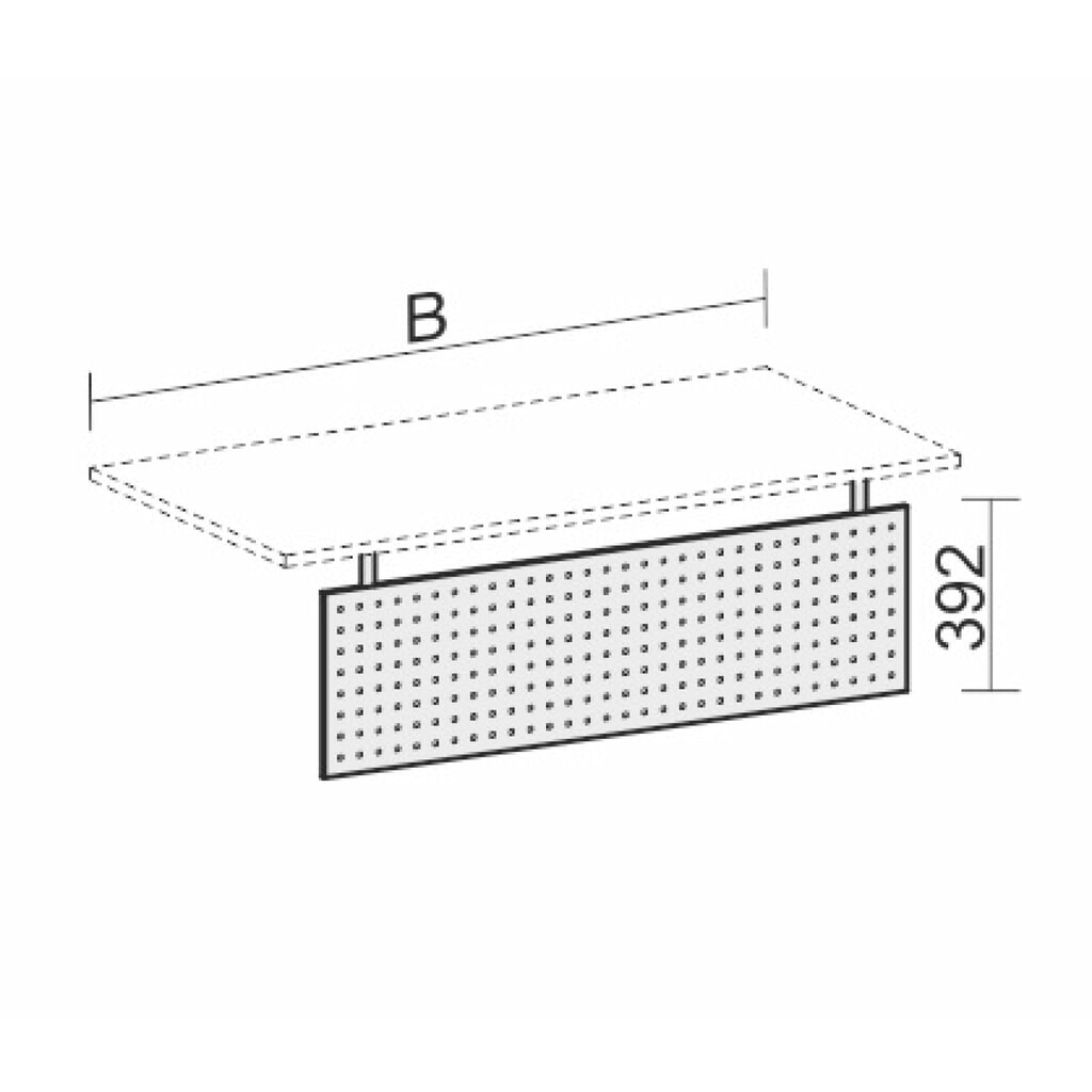 Produktabbildung Nr. 2: Geramöbel Knieraumblende für Büromöbelserie Profi, Breite 1.200 mm