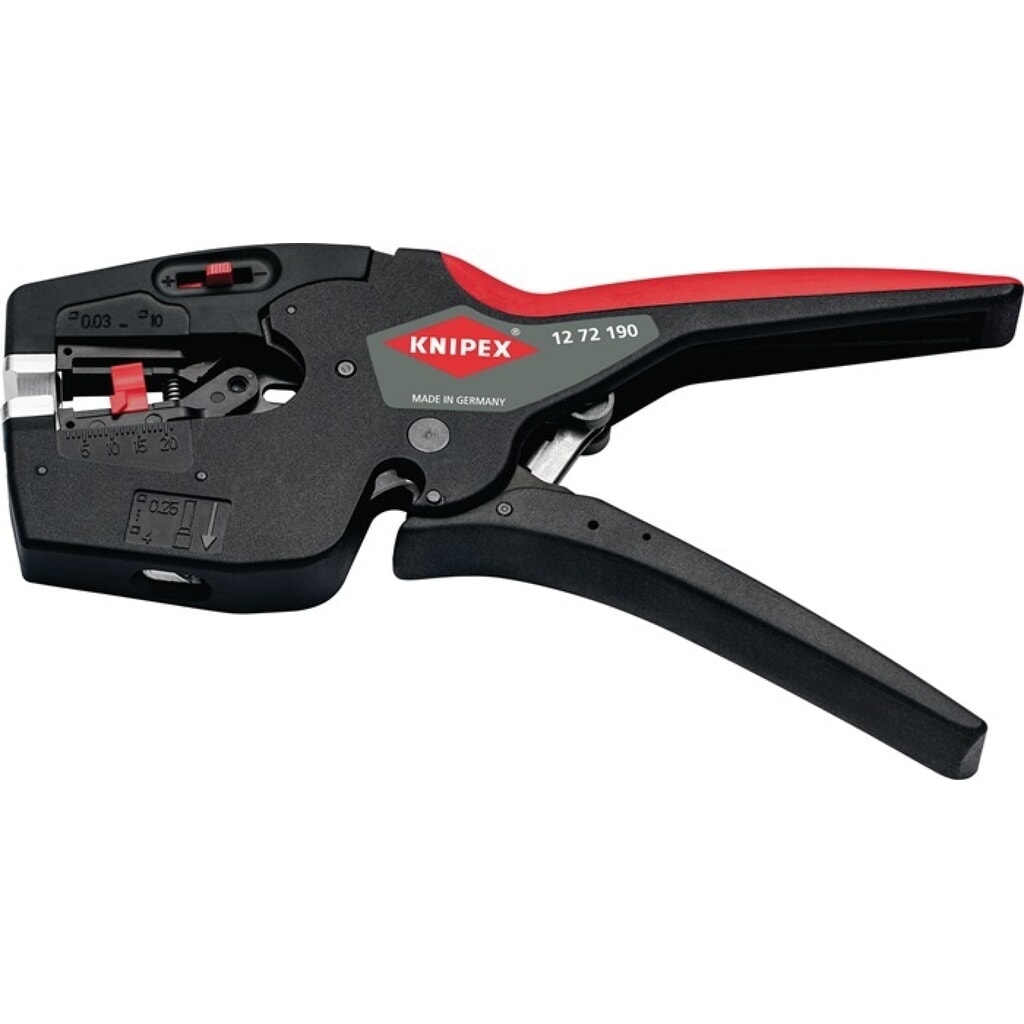 Knipex Abisolier- und Crimpzange, Länge 190 mm, 0,03 - 10 mm² (AWG 32 - 8) Produktabbildung: Knipex Abisolier- und Crimpzange, Länge 190 mm, 0,03 - 10 mm² (AWG 32 - 8)