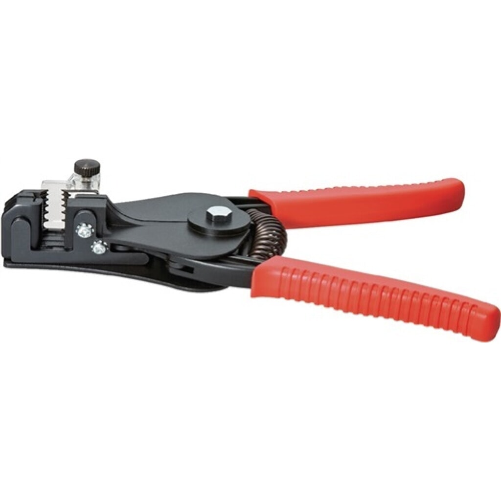 Abisolierzange L.180mm schwarz lack.Ku.-Überzug m.Öffnungsfeder KNIPEX Produktabbildung: Abisolierzange L.180mm schwarz lack.Ku.-Überzug m.Öffnungsfeder KNIPEX
