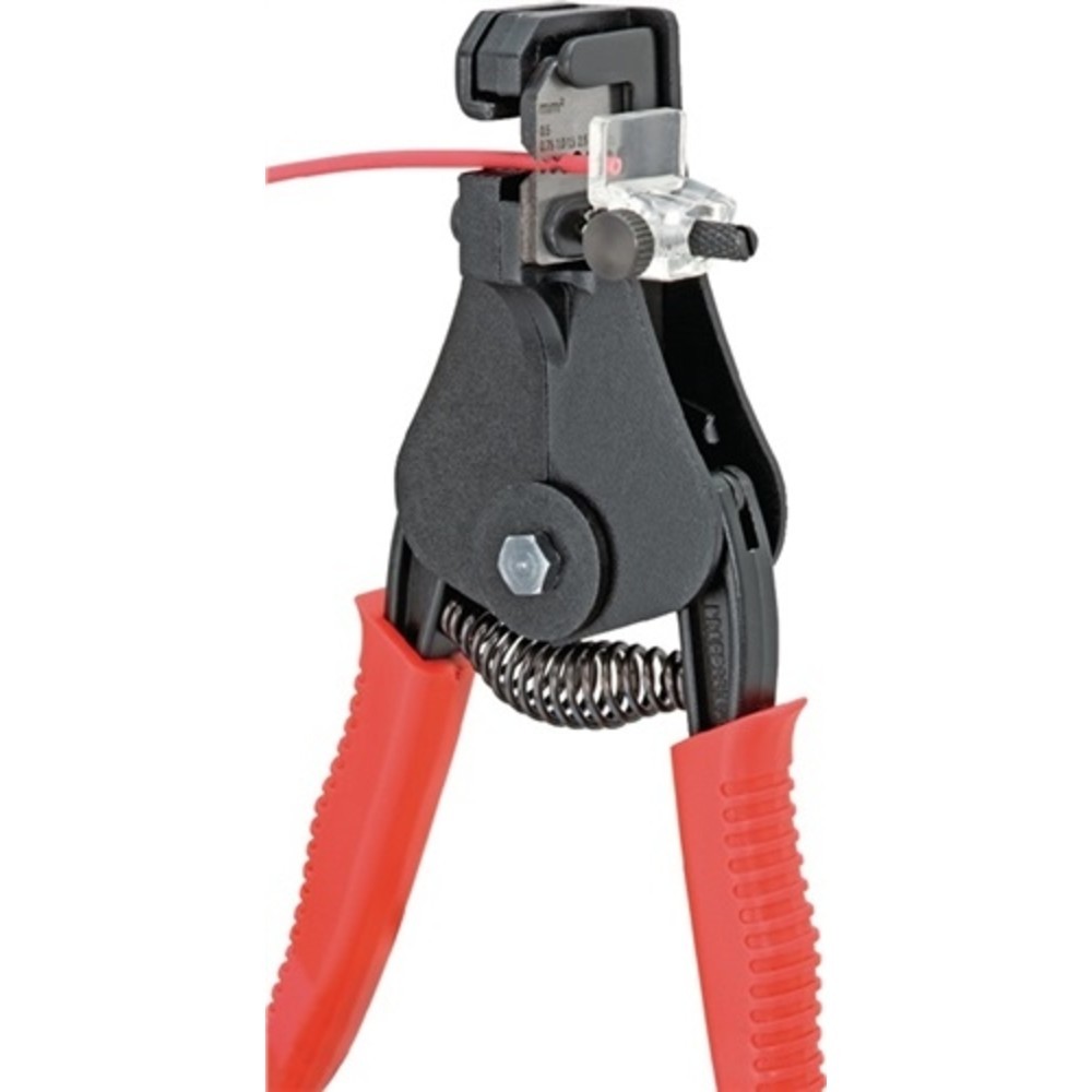 Produktabbildung Nr. 2: Abisolierzange L.180mm schwarz lack.Ku.-Überzug m.Öffnungsfeder KNIPEX