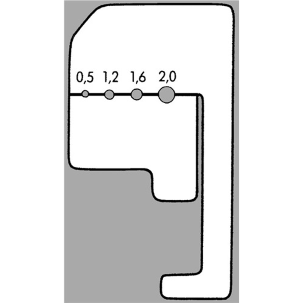 Produktabbildung Nr. 3: Abisolierzange L.180mm schwarz lack.Ku.-Überzug m.Öffnungsfeder KNIPEX