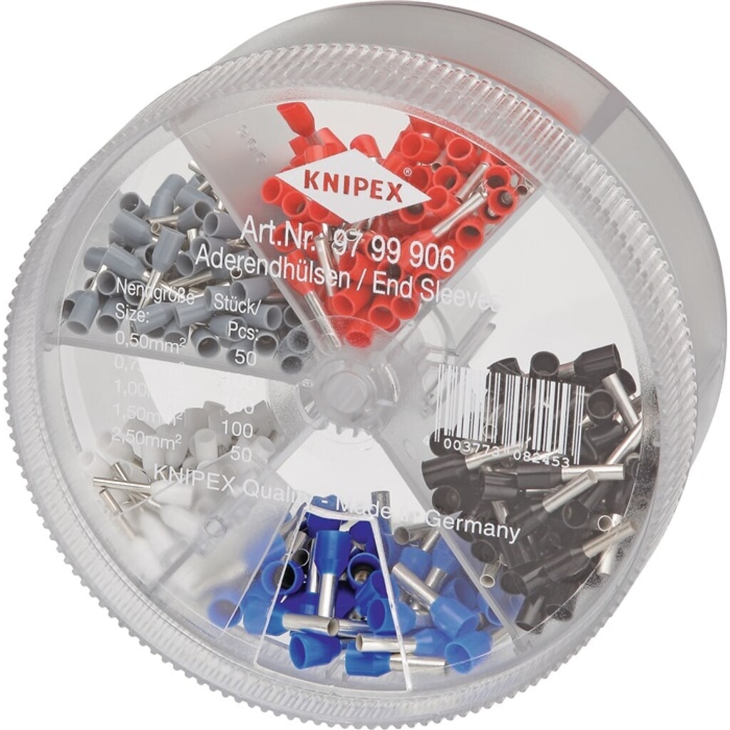 KNIPEX Aderendhülsenbox 400-tlg.0,5-2,5 mm² Ku.-Box Produktabbildung Nr. 2: KNIPEX Aderendhülsenbox 400-tlg.0,5-2,5 mm² Ku.-Box
