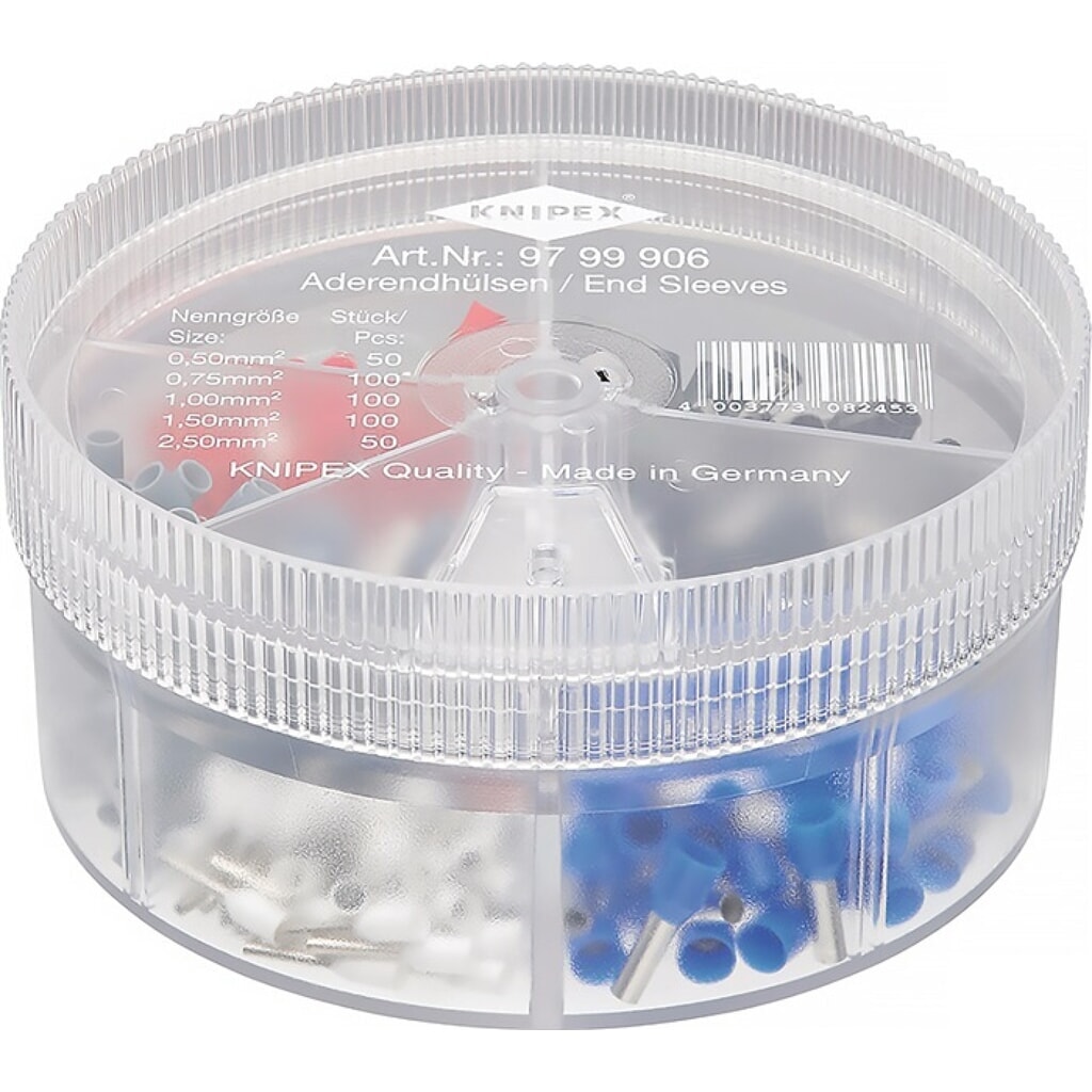 KNIPEX Aderendhülsenbox 400-tlg.0,5-2,5 mm² Ku.-Box Produktabbildung Nr. 1: KNIPEX Aderendhülsenbox 400-tlg.0,5-2,5 mm² Ku.-Box