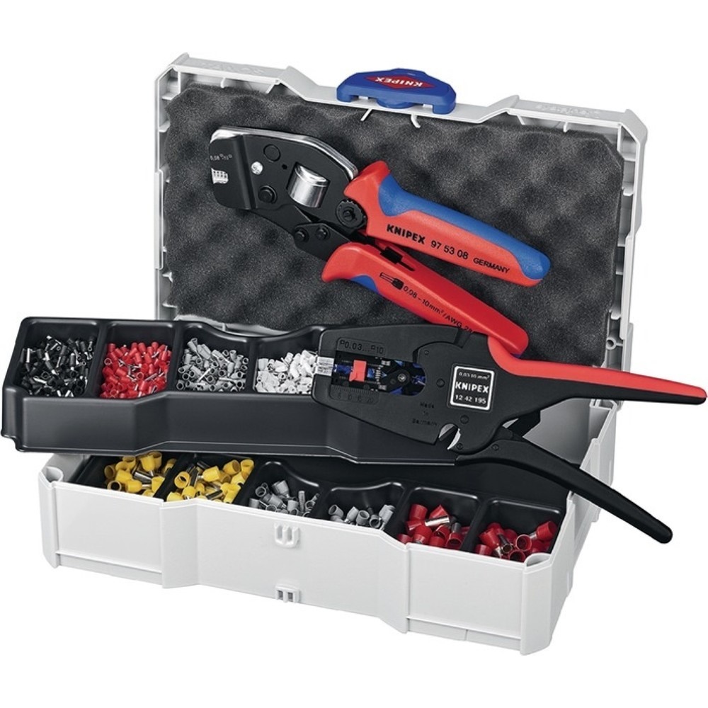 Produktabbildung Nr. 1: Knipex Aderendhülsensortiment 1251tlg.0,5-10mm² Crimpzange im Systainer