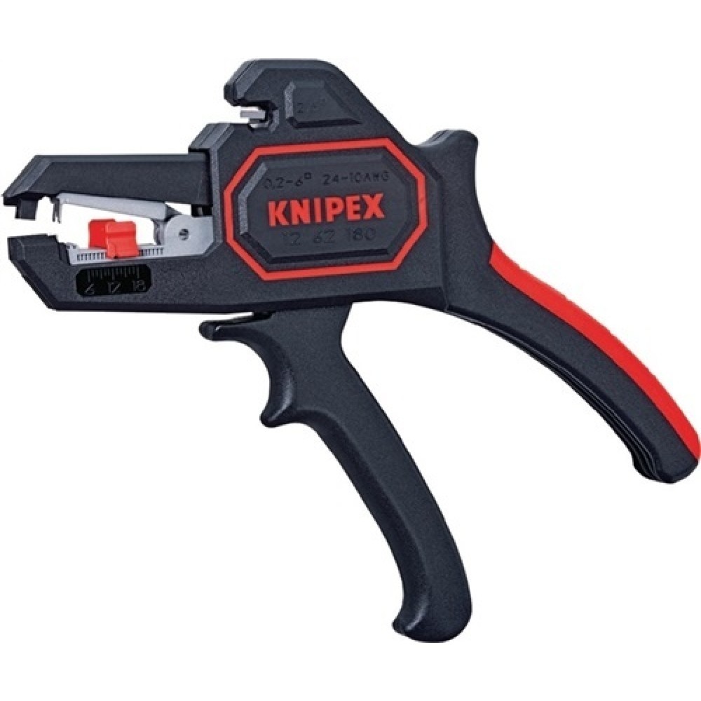Produktabbildung: Abisolierzange autom. L.180mm 0,2-6mm2 KNIPEX Ergo-Ku.-Griff