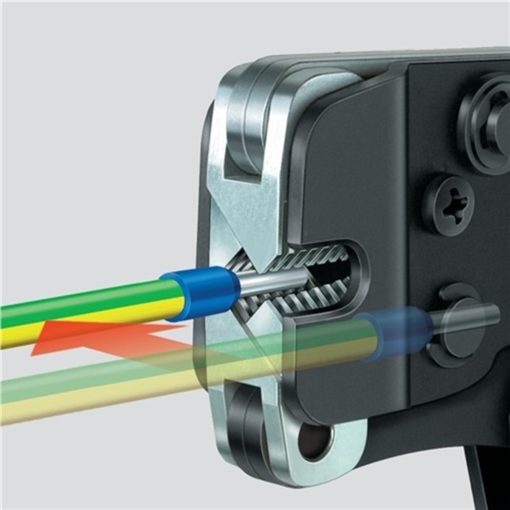 Produktabbildung Nr. 7: Crimpzange Gesamt-L.190mm 0,08-10,0 (AWG 28-7) mm² brün.2K-Hülle KNIPEX
