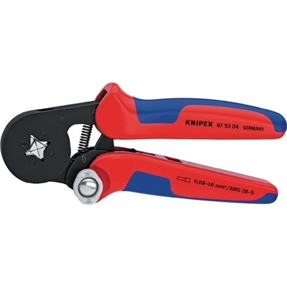 Produktabbildung: Aderendhülsenzange L.180mm 0,08-10,0+16,0 (AWG 28-5) mm² brün.2K-Hülle KNIPEX