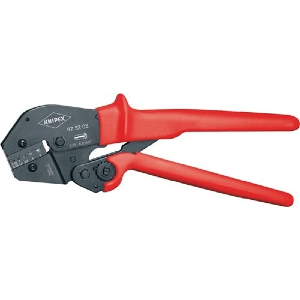 Produktabbildung: Aderendhülsencrimpzange L.250mm 10-25mm2 (AWG7/5/3) KNIPEX m.Ku.-Hüllen