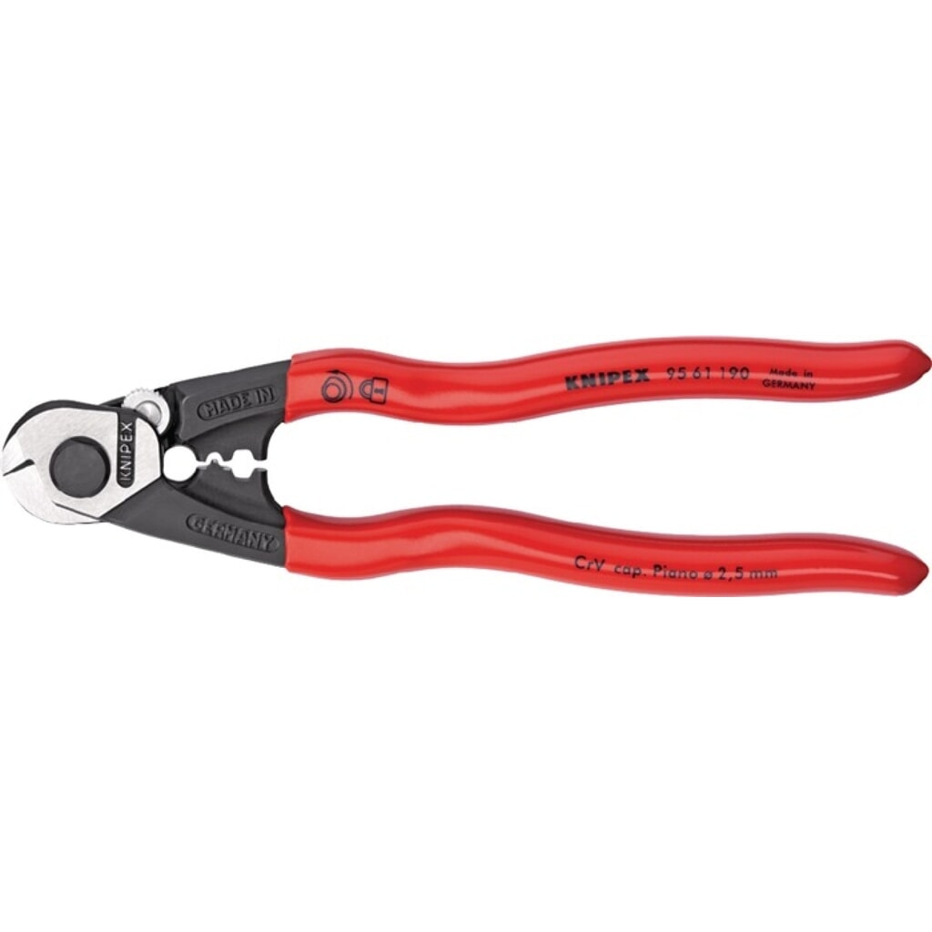 Produktabbildung: Knipex Drahtseilschere L.160mm pol.Mehrkomp.-Hüllen