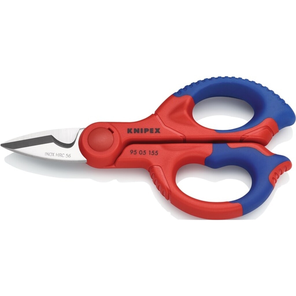 Knipex Elektriker-/Handwerkerschere L.155mm 2-K.-Hüllen Produktabbildung: Knipex Elektriker-/Handwerkerschere L.155mm 2-K.-Hüllen
