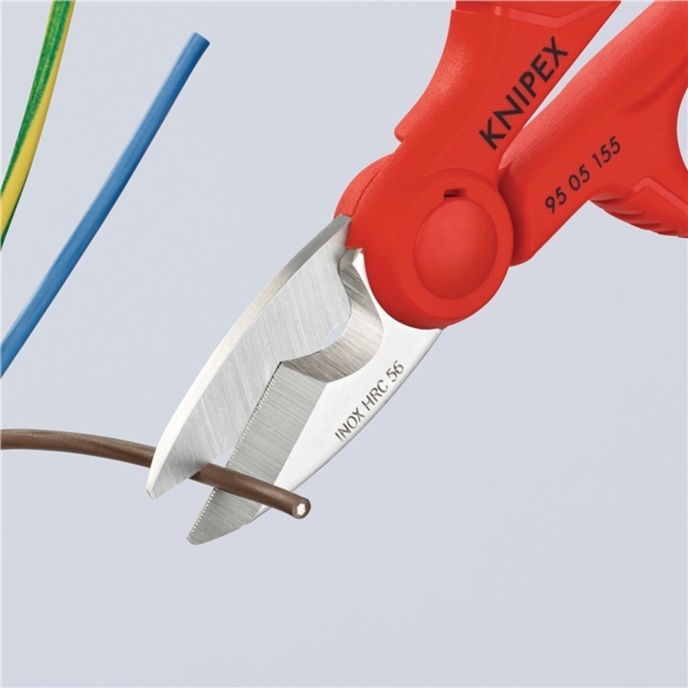 Produktabbildung Nr. 6: Knipex Elektriker-/Handwerkerschere L.155mm 2-K.-Hüllen