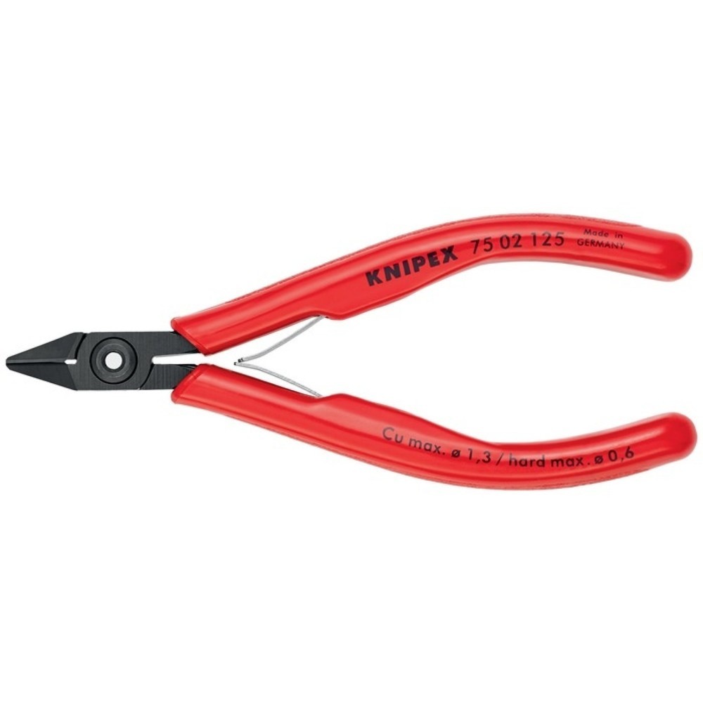 Produktabbildung: Knipex Elektronik-Seitenschneider, Länge 125 mm Form 0, Facette ja