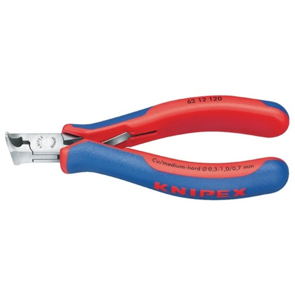 Elektronikschrägschneider DIN ISO 9654 L.120mm 15Grad pol. 2K-Hüllen Knipex Produktabbildung: Elektronikschrägschneider DIN ISO 9654 L.120mm 15Grad pol. 2K-Hüllen Knipex