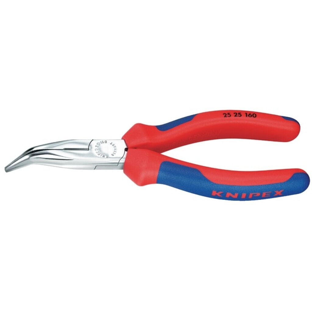 KNIPEX Flachrundzange L.160mm flachrund 40Grad gew.Mehrkomp.-Hülle Produktabbildung: KNIPEX Flachrundzange L.160mm flachrund 40Grad gew.Mehrkomp.-Hülle