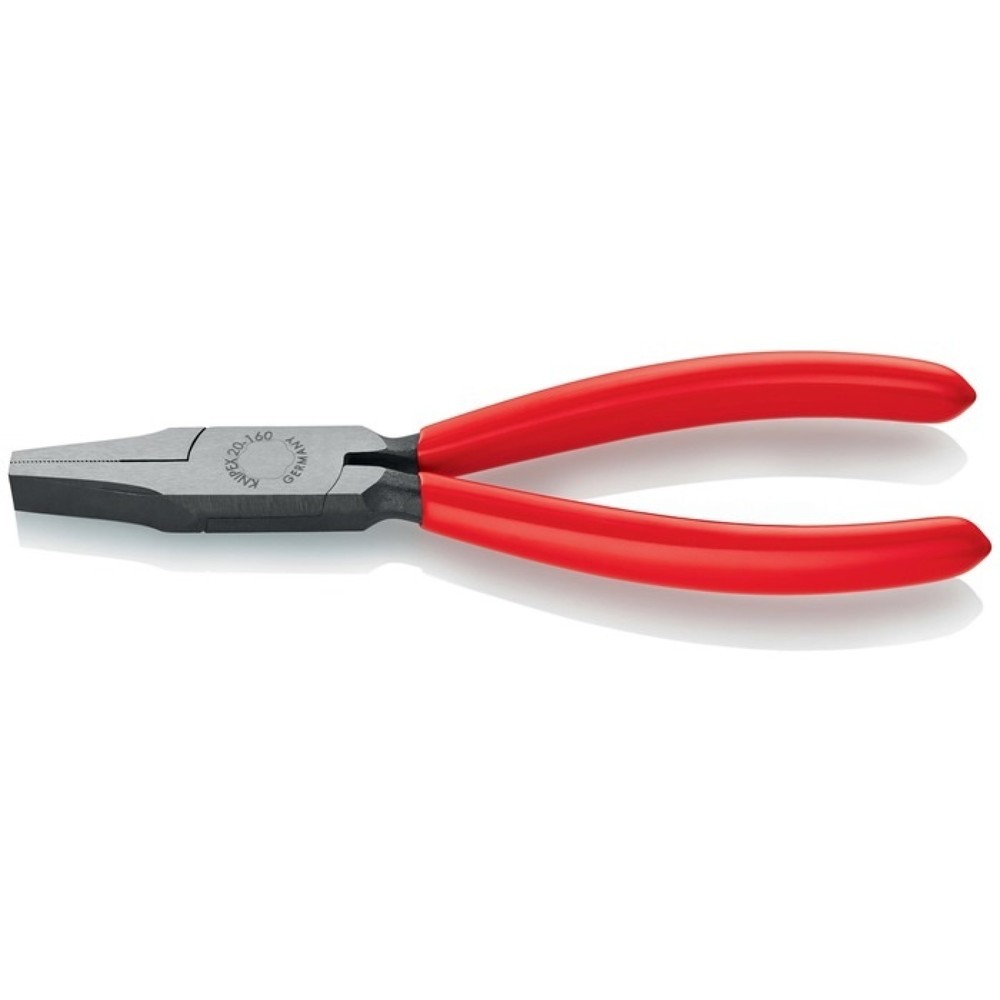 Produktabbildung: Knipex Flachzange, Gesamtlänge 160 mm, Kopf poliert schwarz atramentiert