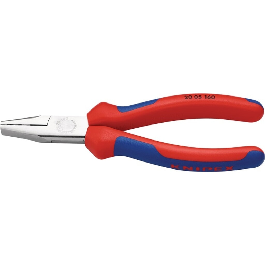 KNIPEX Flachzange DIN ISO 5745 Gesamt-L.160mm verchr.Mehrkomp.-Hülle Produktabbildung: KNIPEX Flachzange DIN ISO 5745 Gesamt-L.160mm verchr.Mehrkomp.-Hülle