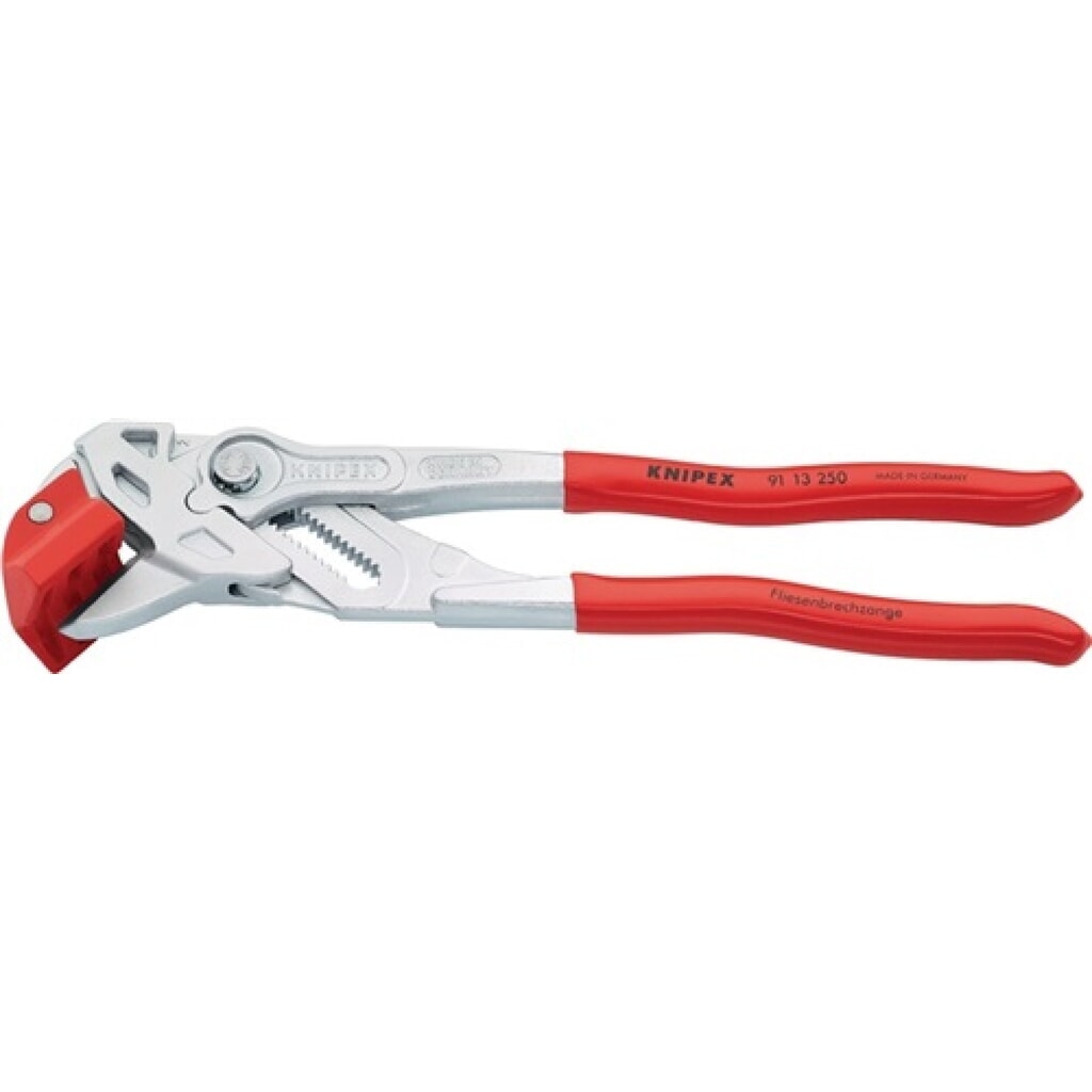 Fliesenlochzange 250mm CV-Stahl Griff Ku.-Überzug KNIPEX Produktabbildung: Fliesenlochzange 250mm CV-Stahl Griff Ku.-Überzug KNIPEX