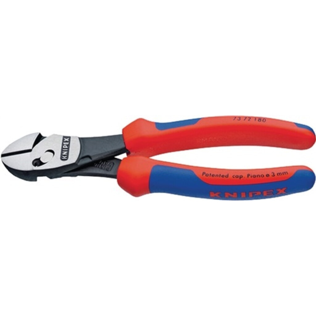 Hochleistungsseitenschneider TwinForce® DIN ISO 5749 L.180mm pol.2K-Hülle KNIPEX Produktabbildung: Hochleistungsseitenschneider TwinForce® DIN ISO 5749 L.180mm pol.2K-Hülle KNIPEX