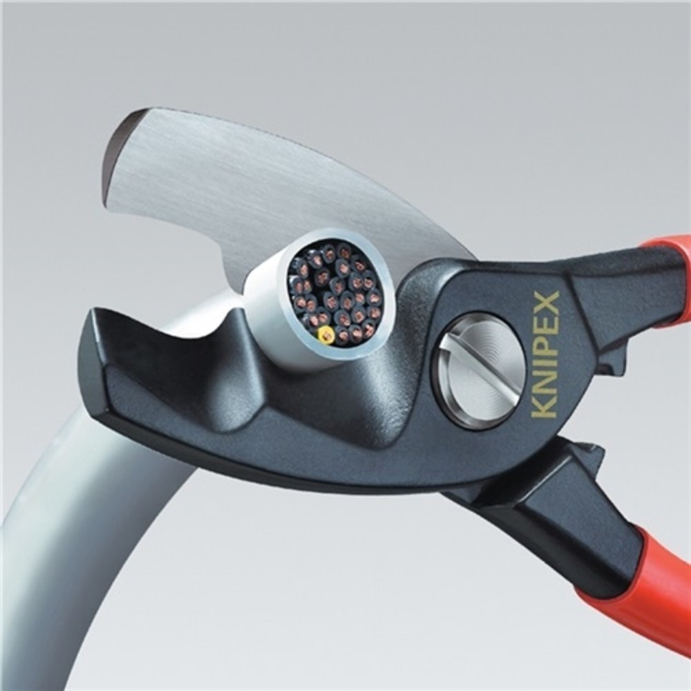 Produktabbildung Nr. 2: Kabelschere L.200mm max.70mm2 brün. m.Ku.-Überzug KNIPEX m.Klemmschutz