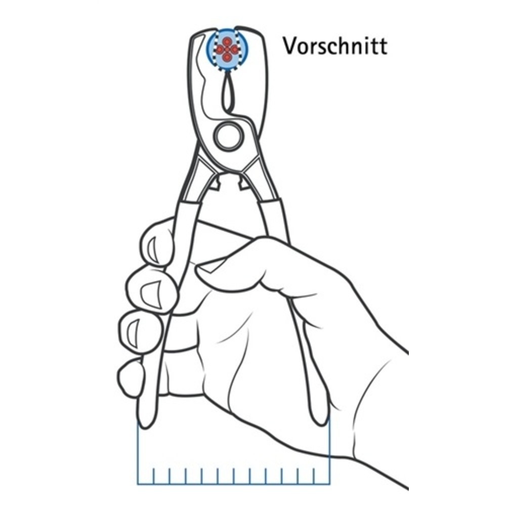 Produktabbildung Nr. 3: Kabelschere L.200mm max.70mm2 brün. m.Ku.-Überzug KNIPEX m.Klemmschutz