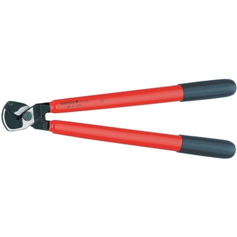 Produktabbildung: Kabelschere VDE L.500mm max.150mm2 tauchisol. KNIPEX kurze Bauweise