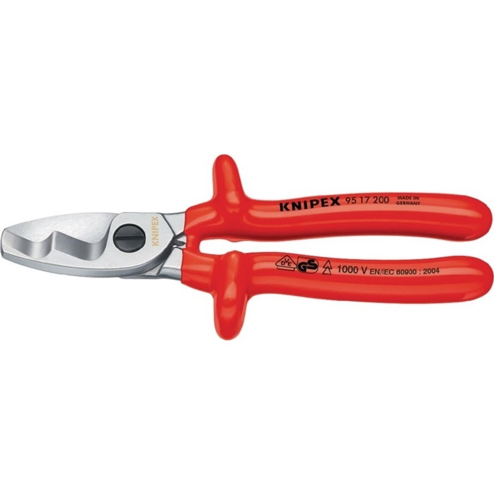 Produktabbildung Nr. 1: KNIPEX Kabelschere L.200mm Kopf verchr.VDE tauchisol