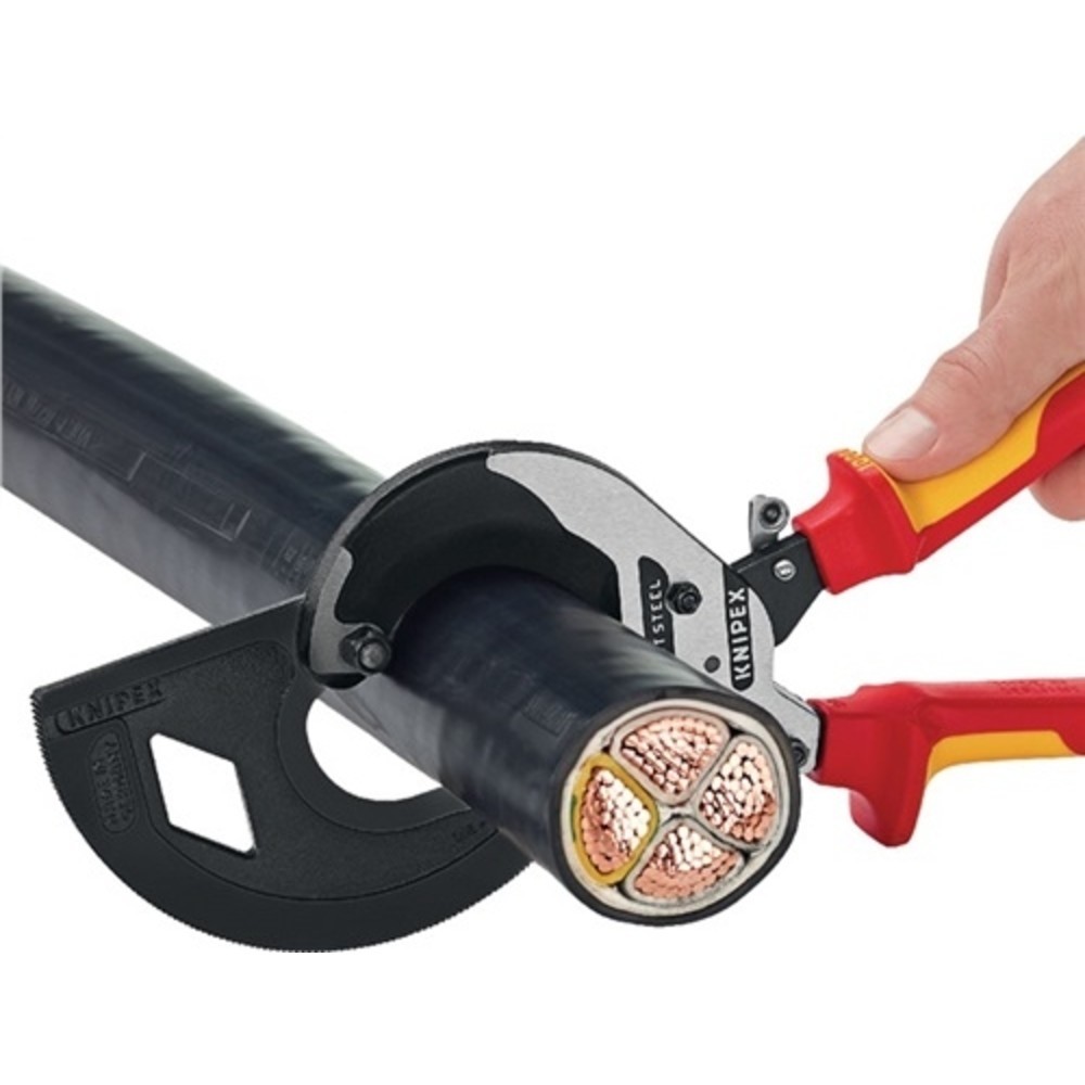 Produktabbildung Nr. 4: Kabelschneider Gesamt-L.320mm max.60 (600 mm²)mm pol.2-K.-Hüllen VDE KNIPEX
