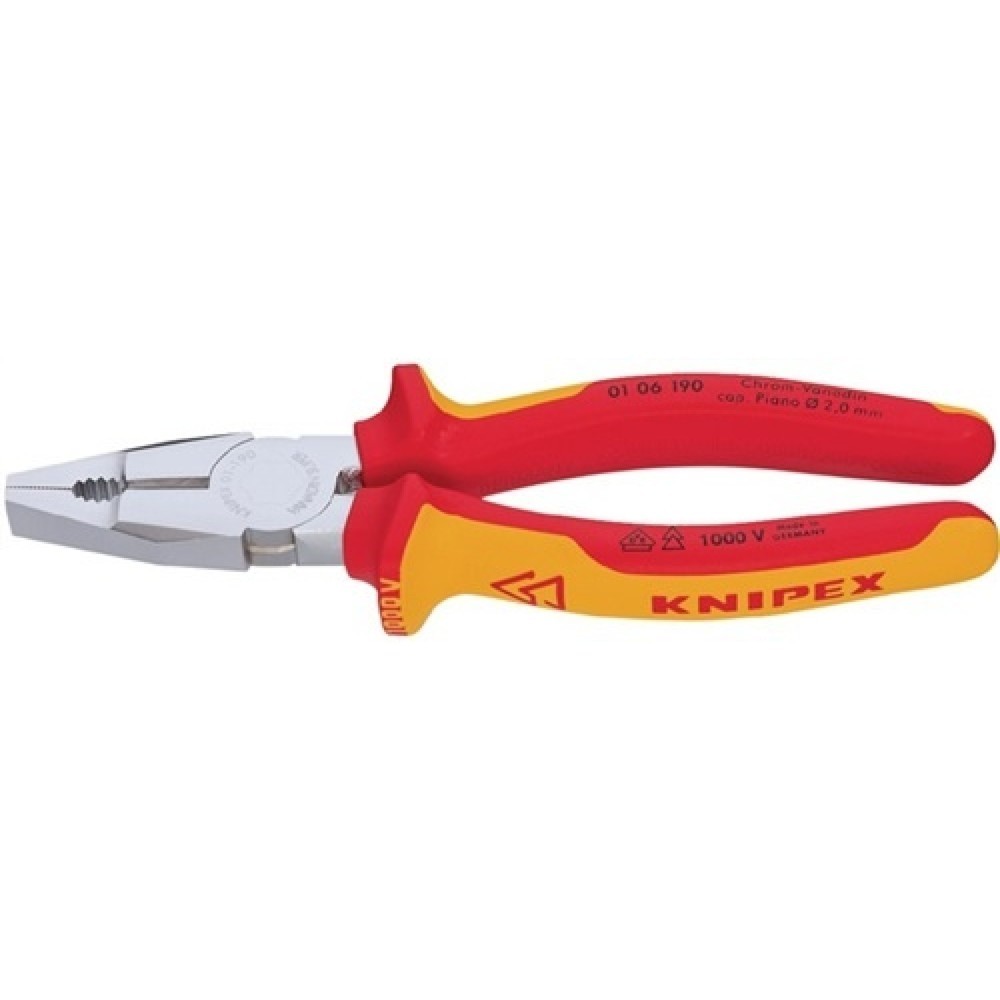 Produktabbildung: Kombizange L.160mm verchr.2K-Hülle VDE KNIPEX