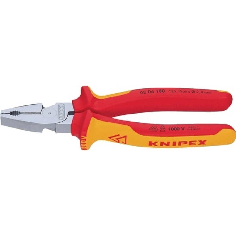 Produktabbildung: Kraftkombizange L.200mm verchr.2K-Hülle VDE KNIPEX