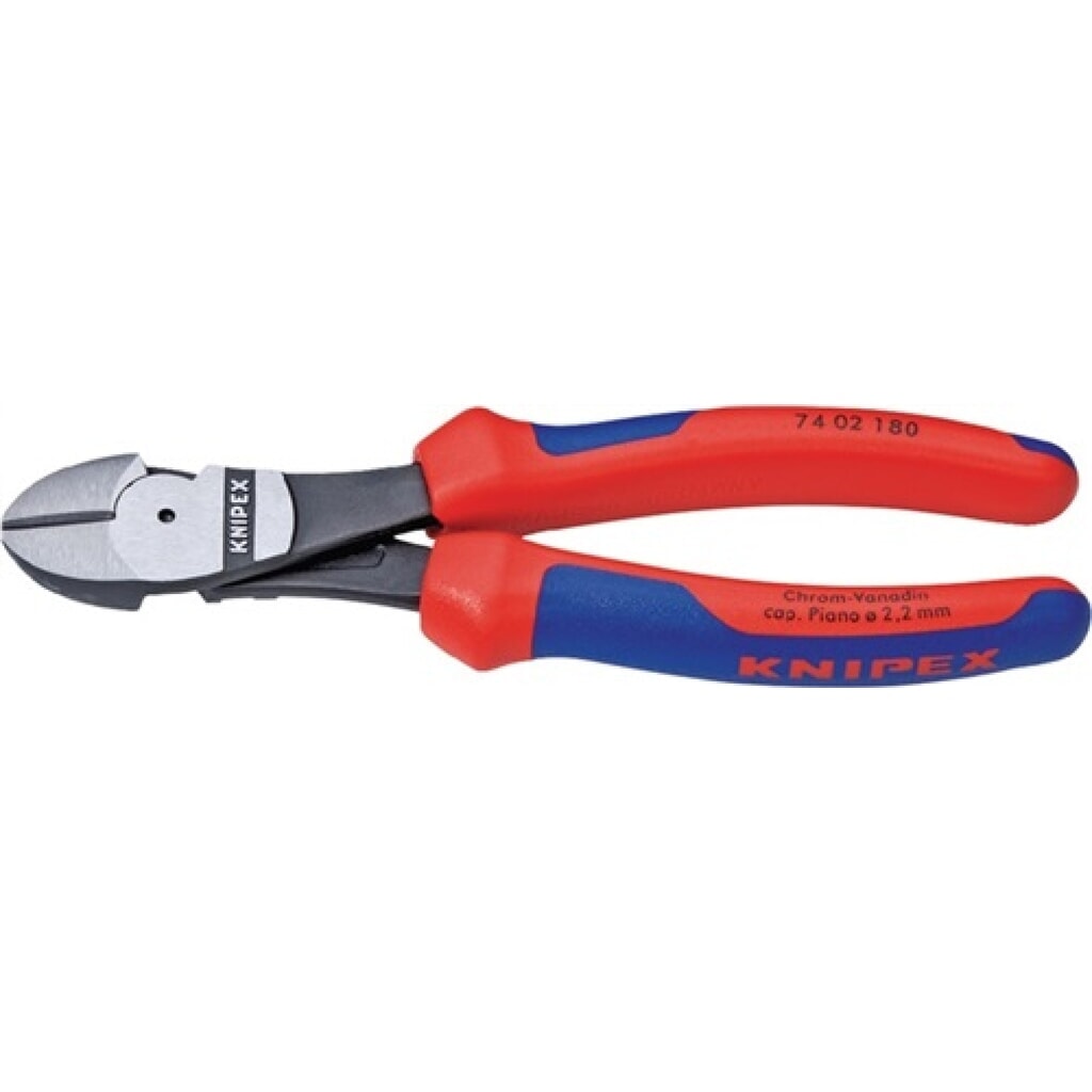 Kraftseitenschneider DIN ISO 5749 L.140mm pol.Form 0 2K-Hülle KNIPEX Produktabbildung: Kraftseitenschneider DIN ISO 5749 L.140mm pol.Form 0 2K-Hülle KNIPEX