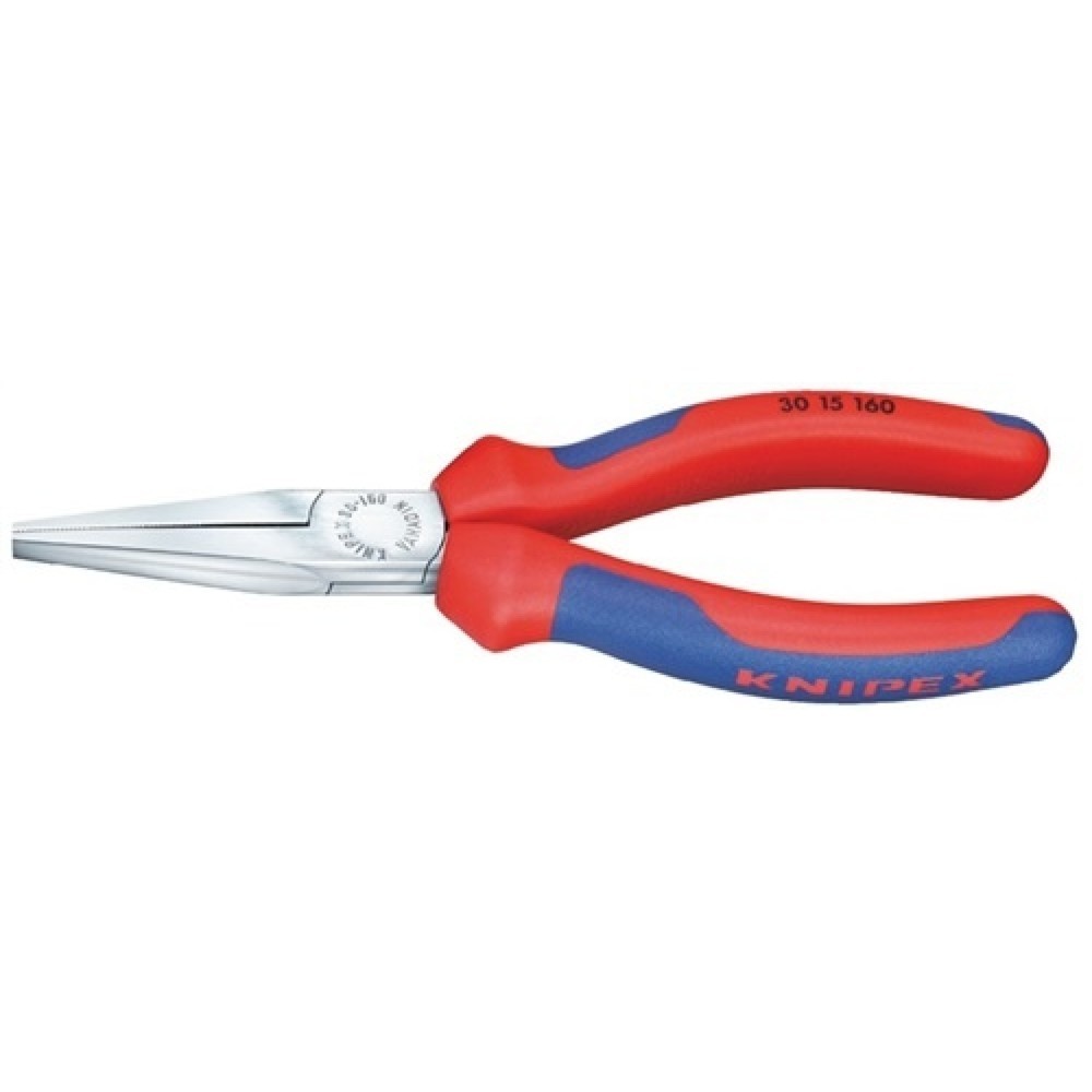 Produktabbildung: Langbeckzange Gesamt-L.160mm Kopf pol.halbrd.Ku.-Überzug KNIPEX
