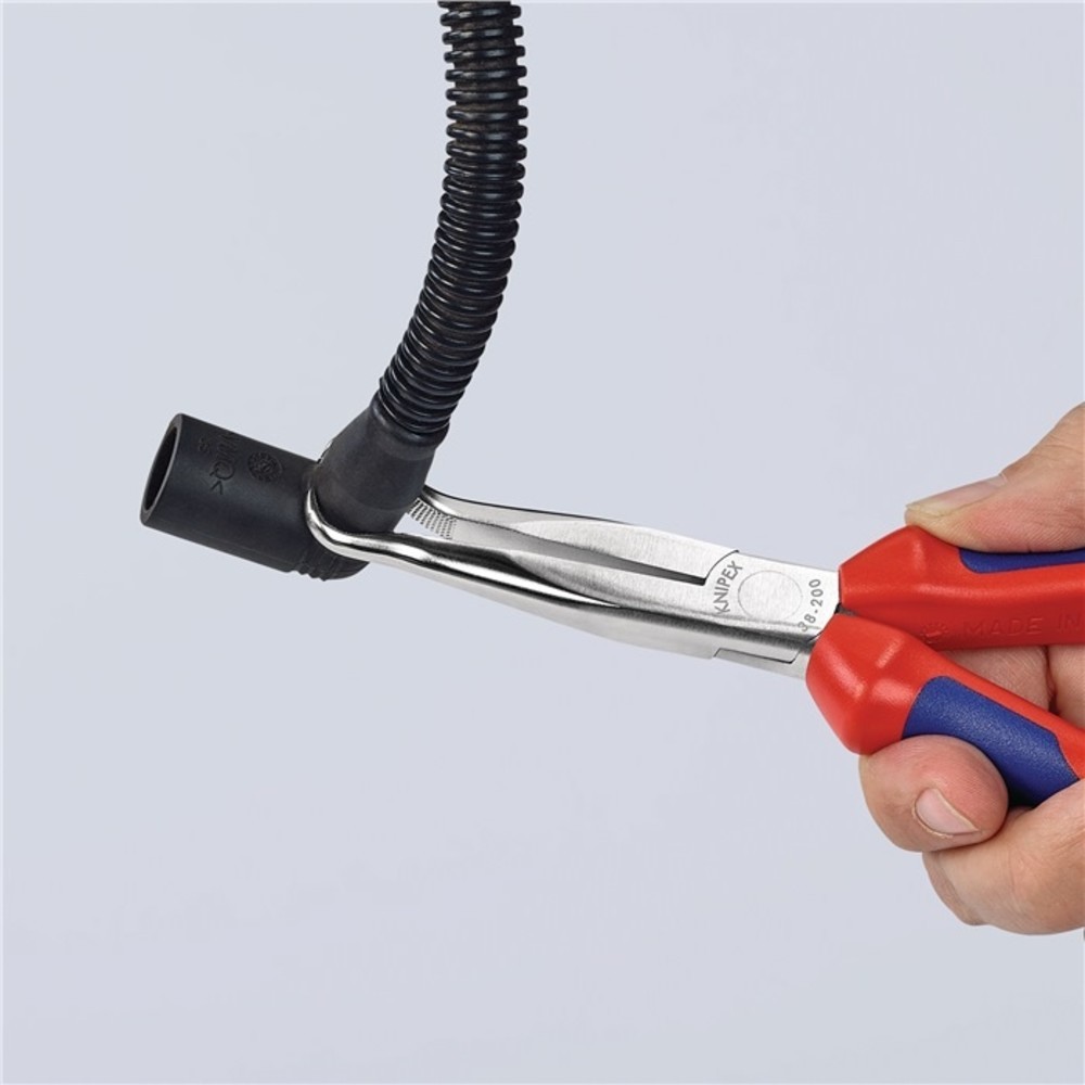 Produktabbildung Nr. 5: KNIPEX Mechanikerzange L.200mm Form 9 45Grad gew.Mehrkomp.-Hülle verchr