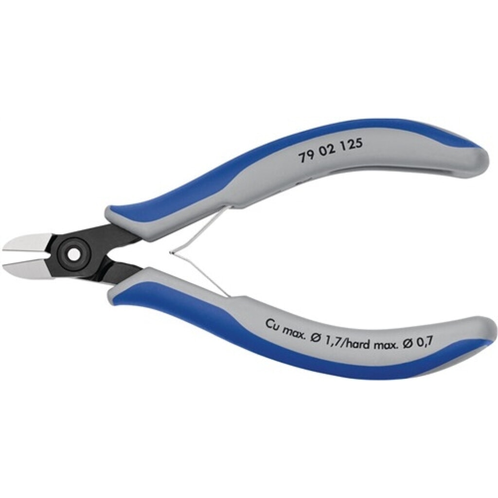 Elektron.Seitenschneider L.125mm rd. kl.Facette KNIPEX Mehrkomp.-Hüllen Produktabbildung: Elektron.Seitenschneider L.125mm rd. kl.Facette KNIPEX Mehrkomp.-Hüllen