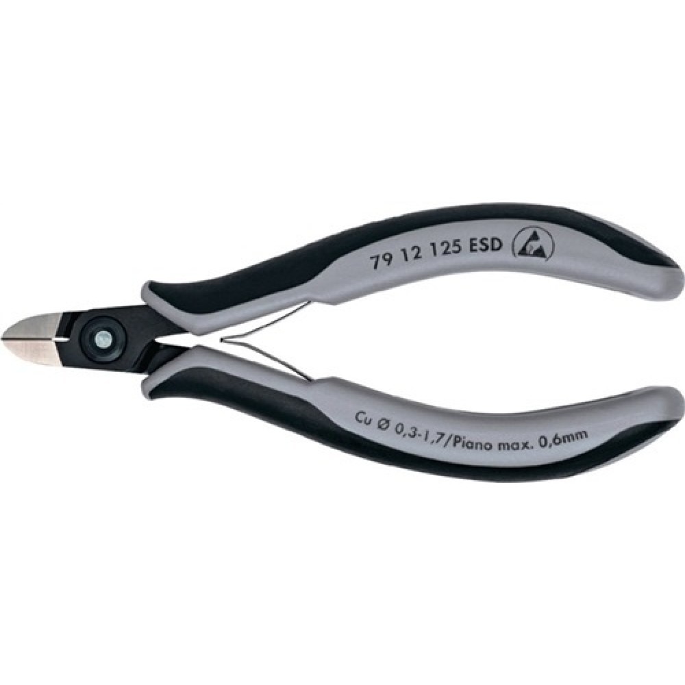 Produktabbildung: Elektron.Seitenschneider L.125mm ESD DIN ISO 9654 rd. sehr kl.Facette