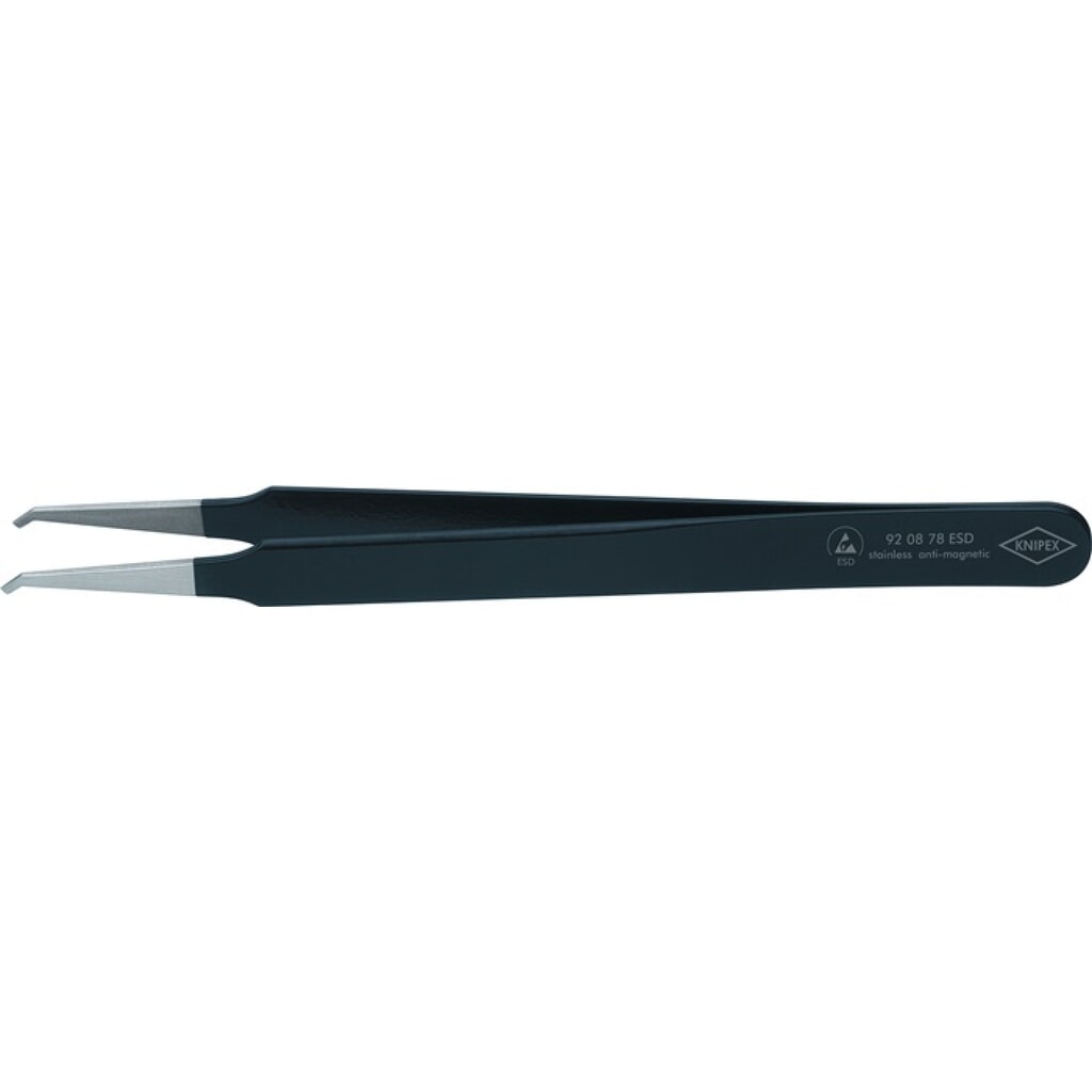 Produktabbildung: Präzisionspinzette Länge 130 mm gerade kräftig rostfrei, antimagn., elektr. ableitend KNIPEX