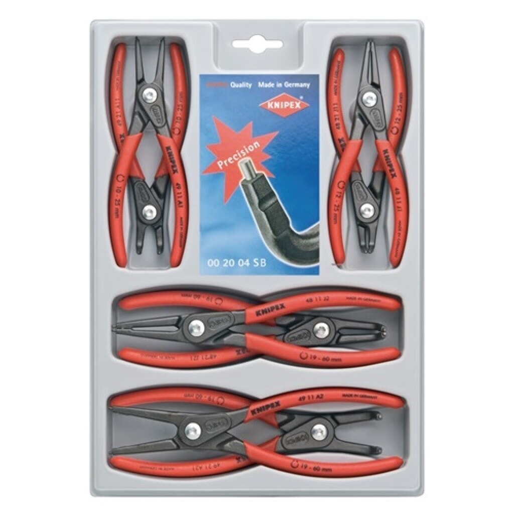 Sicherungsringzangensatz 8-tlg.KNIPEX Produktabbildung: Sicherungsringzangensatz 8-tlg.KNIPEX