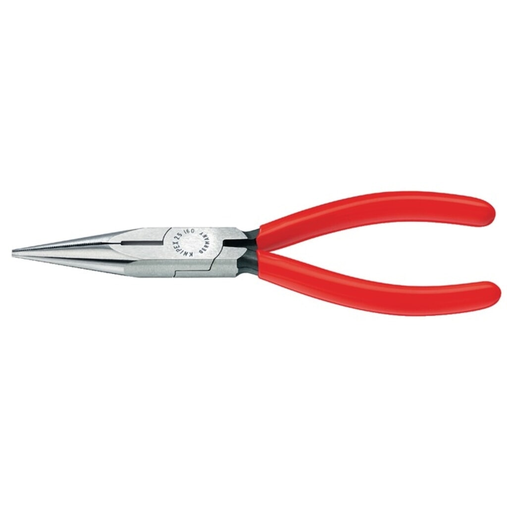Produktabbildung: KNIPEX Flachrundzange L.125mm flach/rund ger.pol.Ku.-Überzug