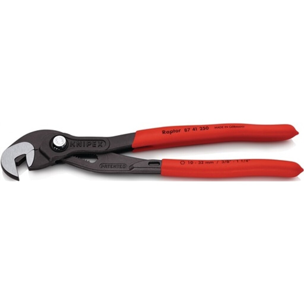 Schraubzange DIN ISO 5743 Gesamt-L.250mm Spann-W.10-32mm pol.Ku.-Überzug KNIPEX Produktabbildung: Schraubzange DIN ISO 5743 Gesamt-L.250mm Spann-W.10-32mm pol.Ku.-Überzug KNIPEX