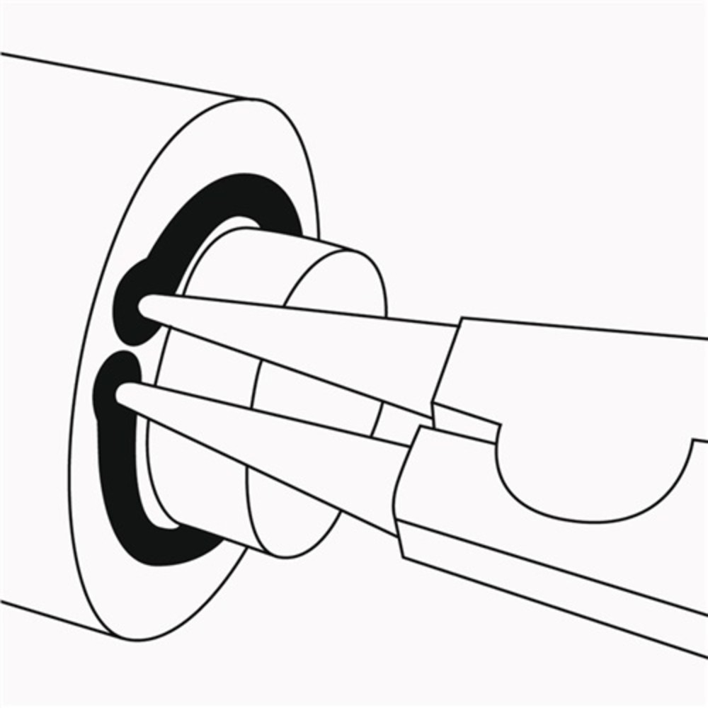 Produktabbildung Nr. 2: Präzisionssicherungsringzange A 2 f.Wellen D.19-60mm L.180mm KNIPEX
