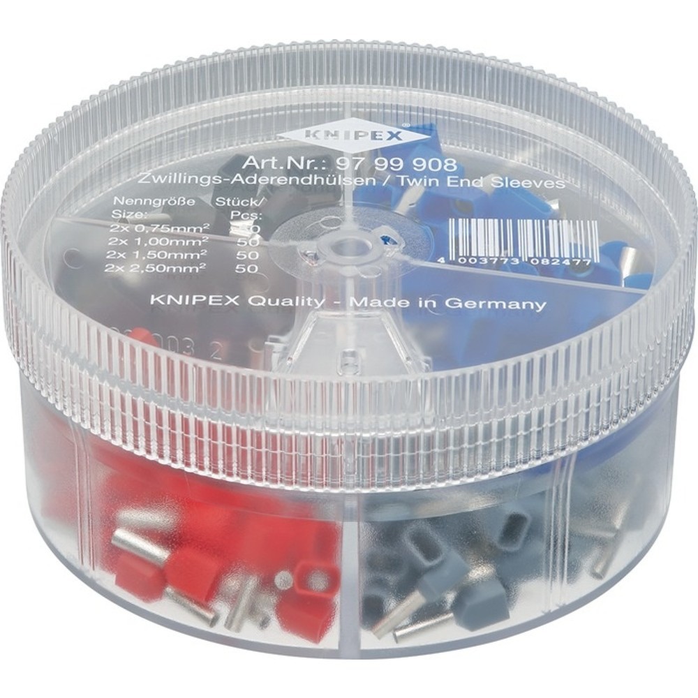 Produktabbildung: Knipex Sortimentsbox, 200-teilig 2 x 0,75 - 2 x 2,5 mm²