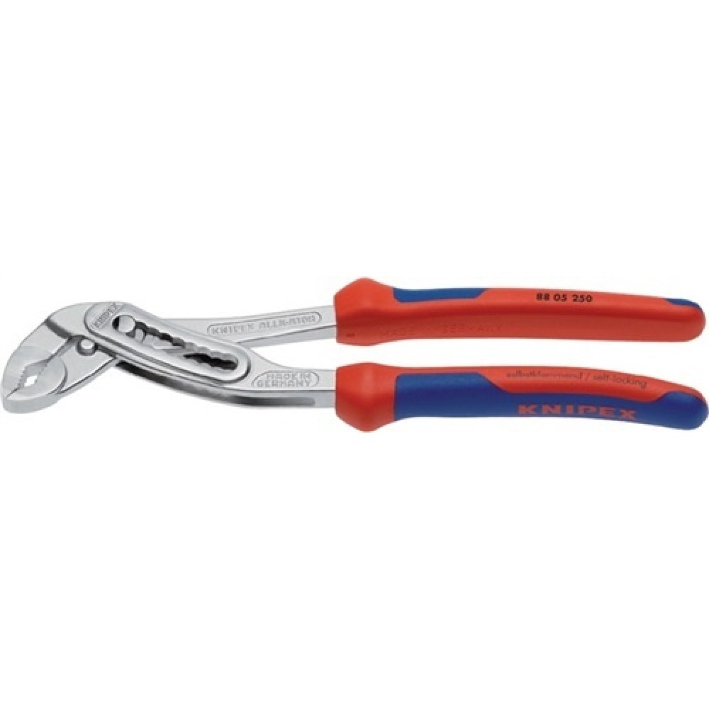 Produktabbildung: Wasserpumpenzange Allig. L.180mm gezahnt Spann-W.36mm KNIPEX Chrom
