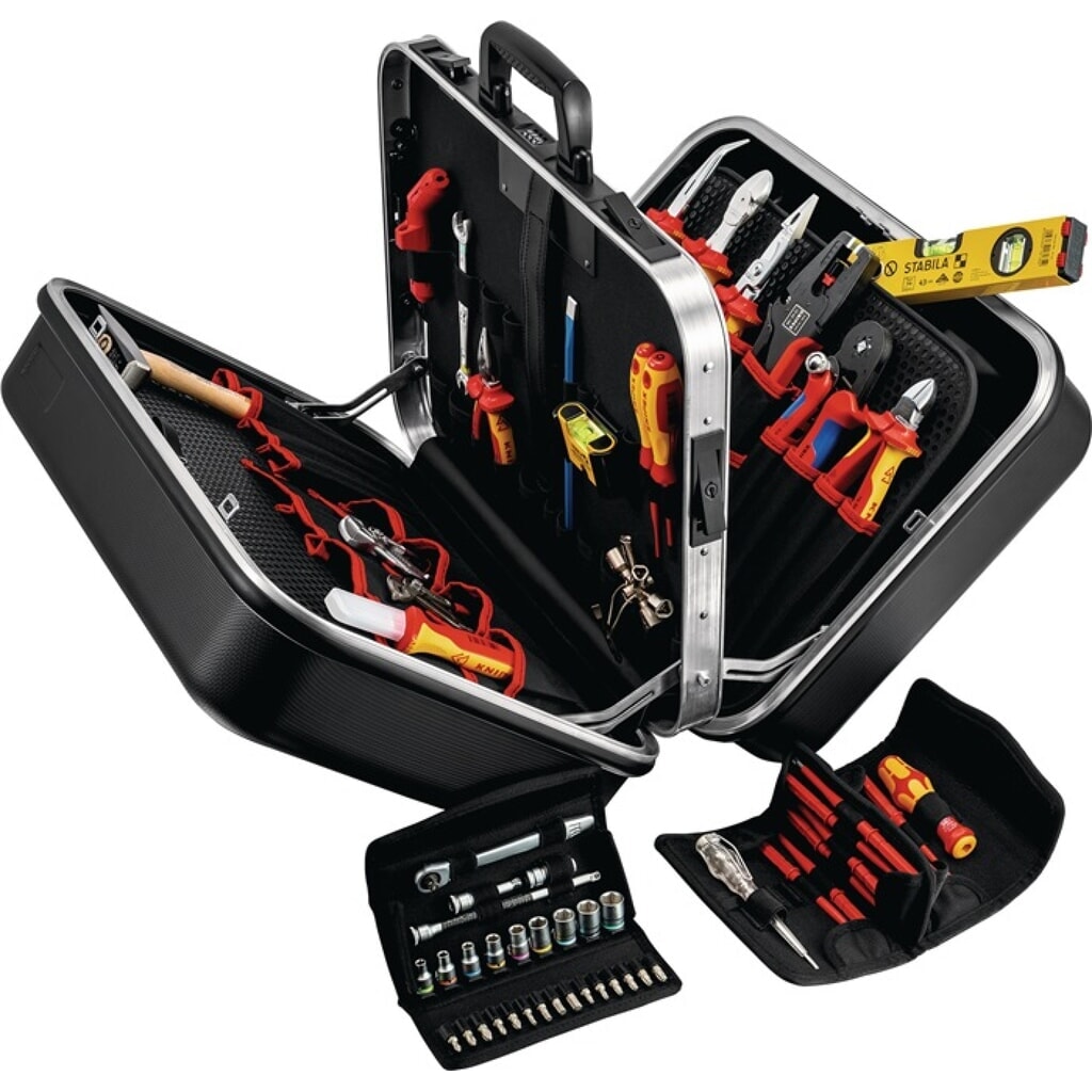 Produktabbildung: Werkzeugsortiment BIG Twin Elektro 63-teilig im Hartschalenkoffer
